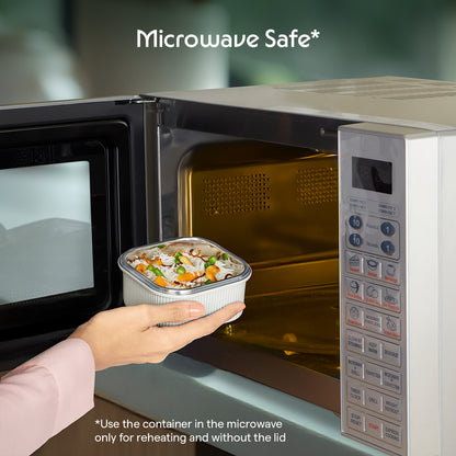 Larah Freshbyte Square Container with Lid, Grey