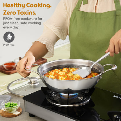Triply Honeycomb Kadai with Lid