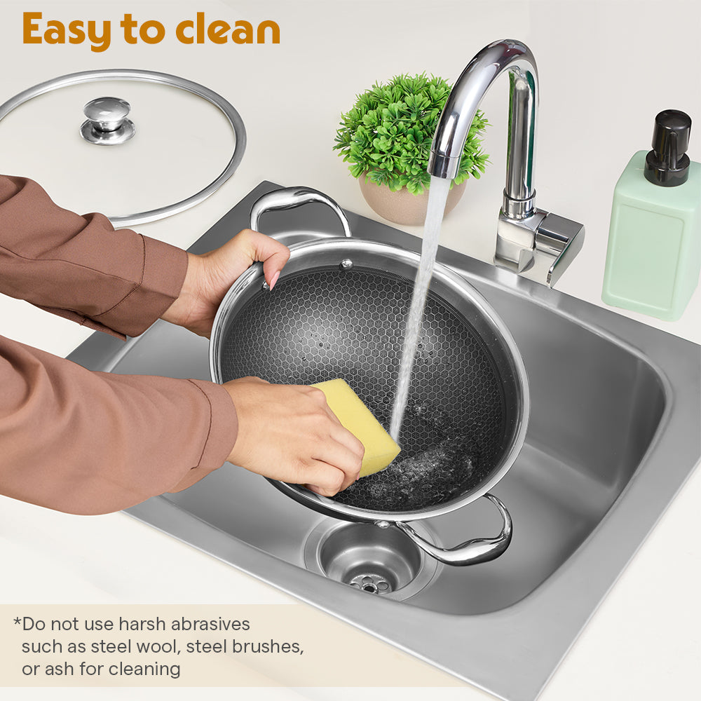 Triply Honeycomb Kadai with Lid