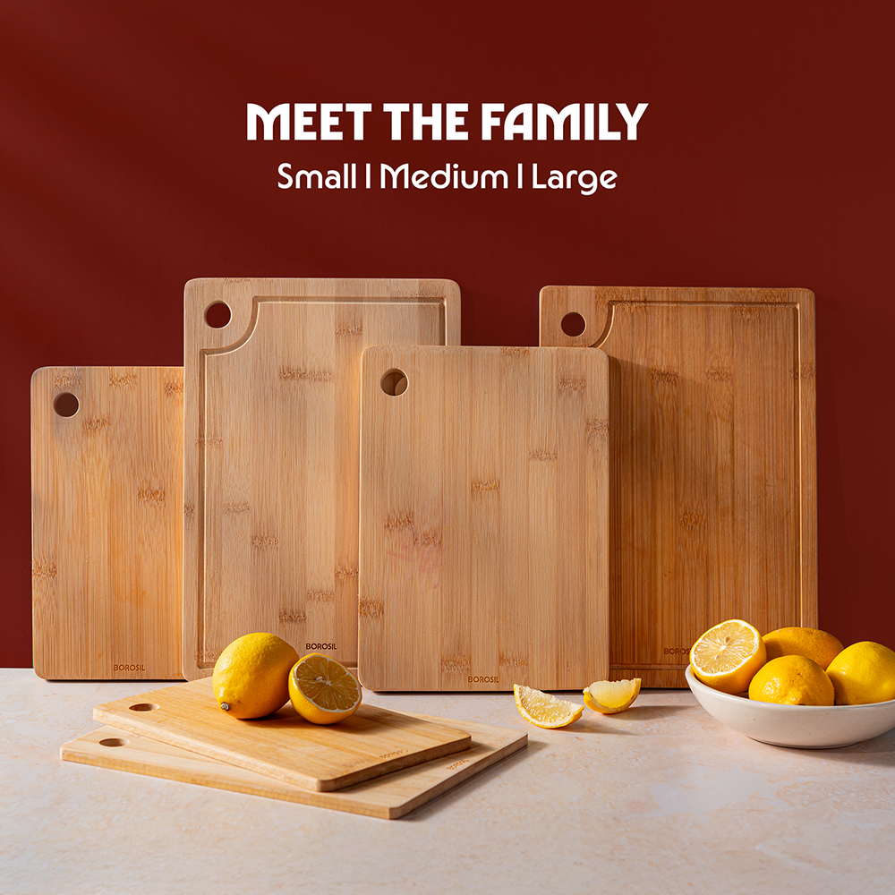 Borosil Premium Bamboo Wood Chopping Board