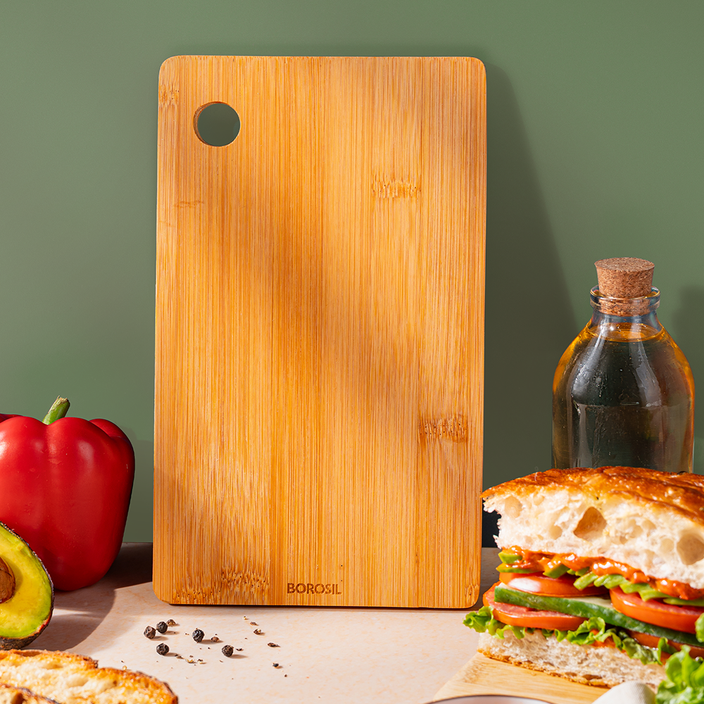 Borosil Pro Bamboo Wood Chopping Board