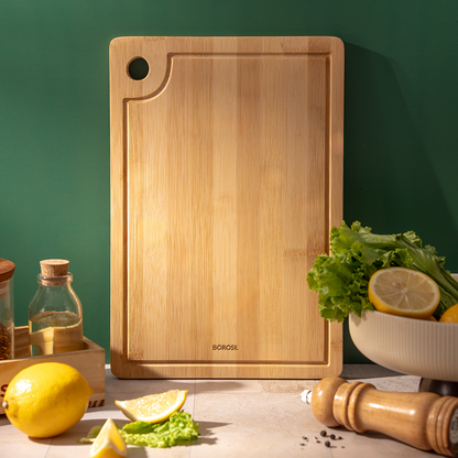 Bamboo Wood Chopping Board with Grooves