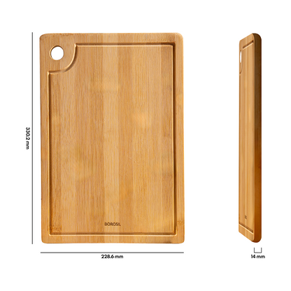 Bamboo Wood Chopping Board with Grooves