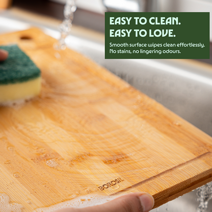 Bamboo Wood Chopping Board with Grooves
