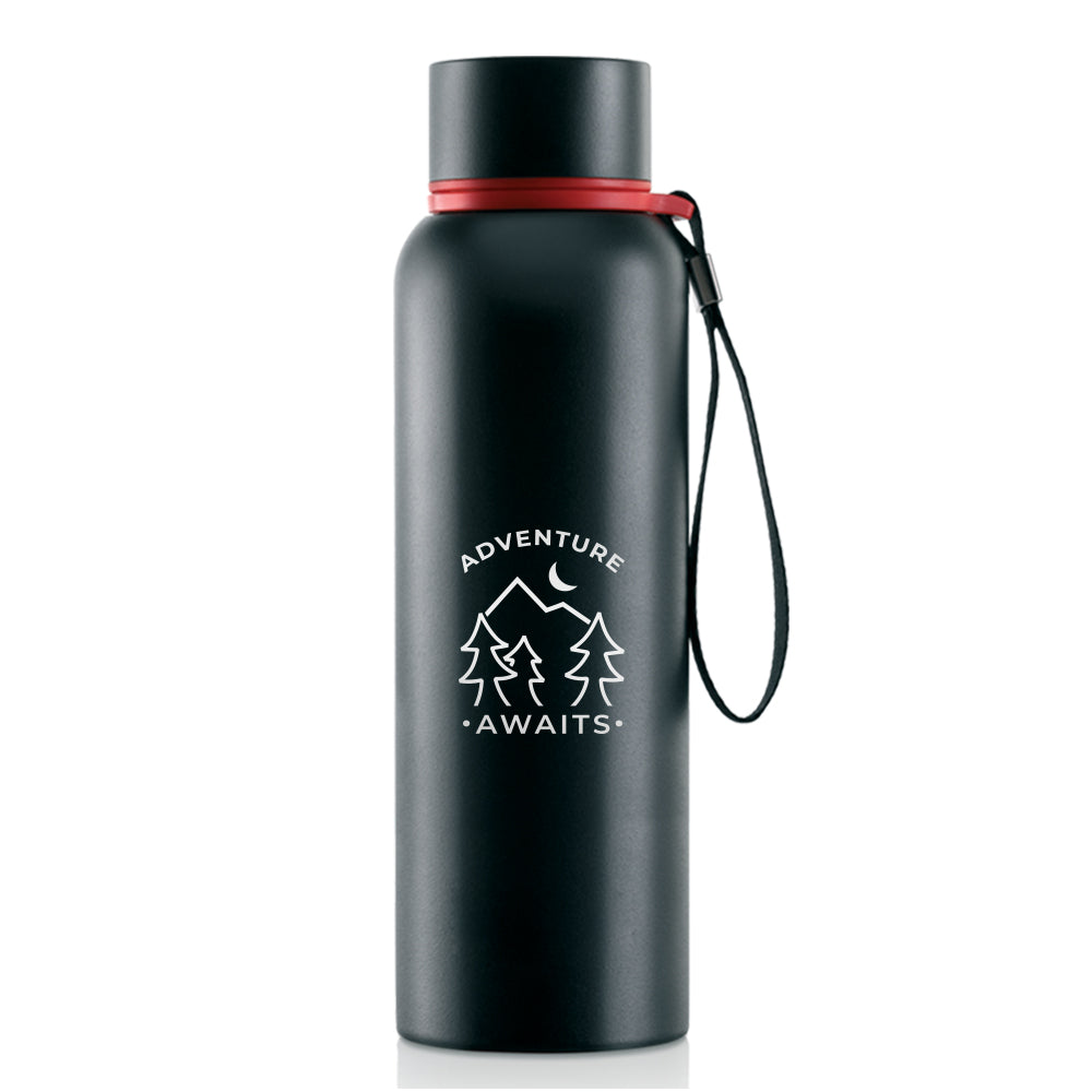 Buy Borosil Trek Black Stainless Steel Water Bottle Upto 15% Off