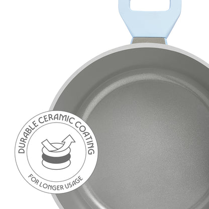 Borosil Vajra Ceramic Casserole, 18 cm, 18 cm - 1.7L