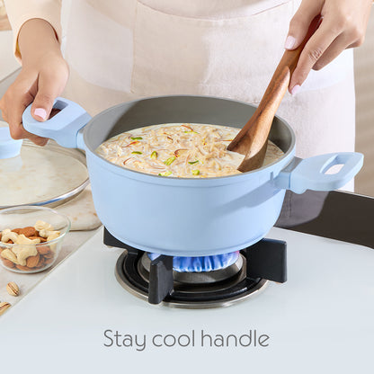 Borosil Vajra Ceramic Casserole, 18 cm, 18 cm - 1.7L