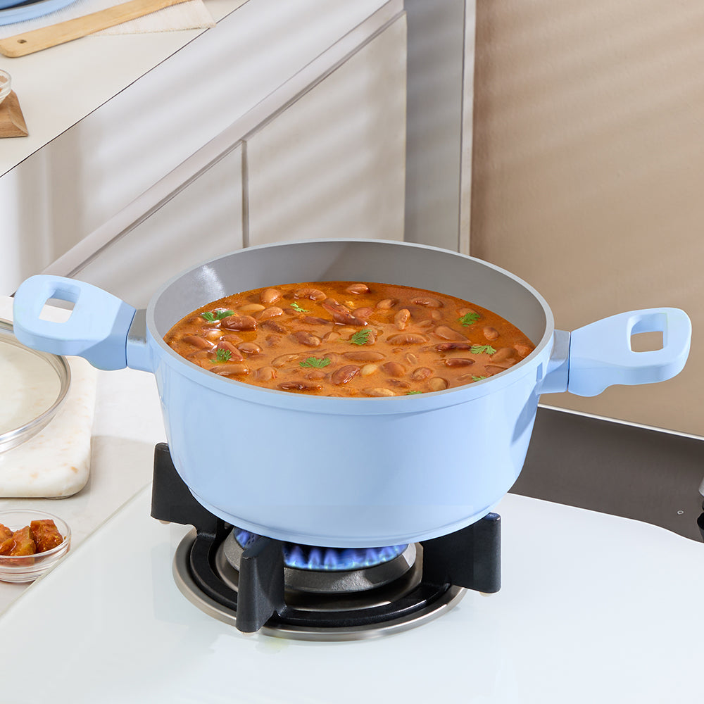 Borosil Vajra Ceramic Casserole, 20 cm, 20cm-2.4L
