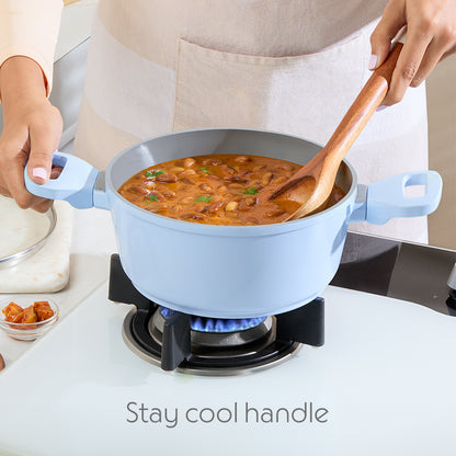 Borosil Vajra Ceramic Casserole, 20 cm, 20cm-2.4L