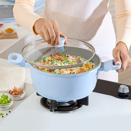 Borosil Vajra Ceramic Casserole, 22 cm, 22cm-3.2L