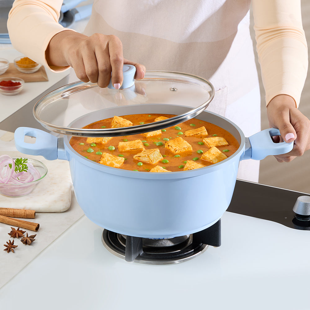 Borosil Vajra Ceramic Casserole, 24 cm
