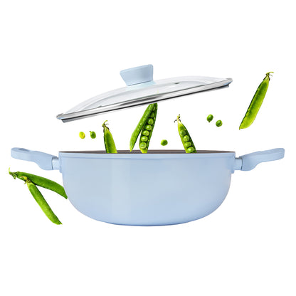 Borosil Vajra Ceramic Deep Kadhai, 24 cm