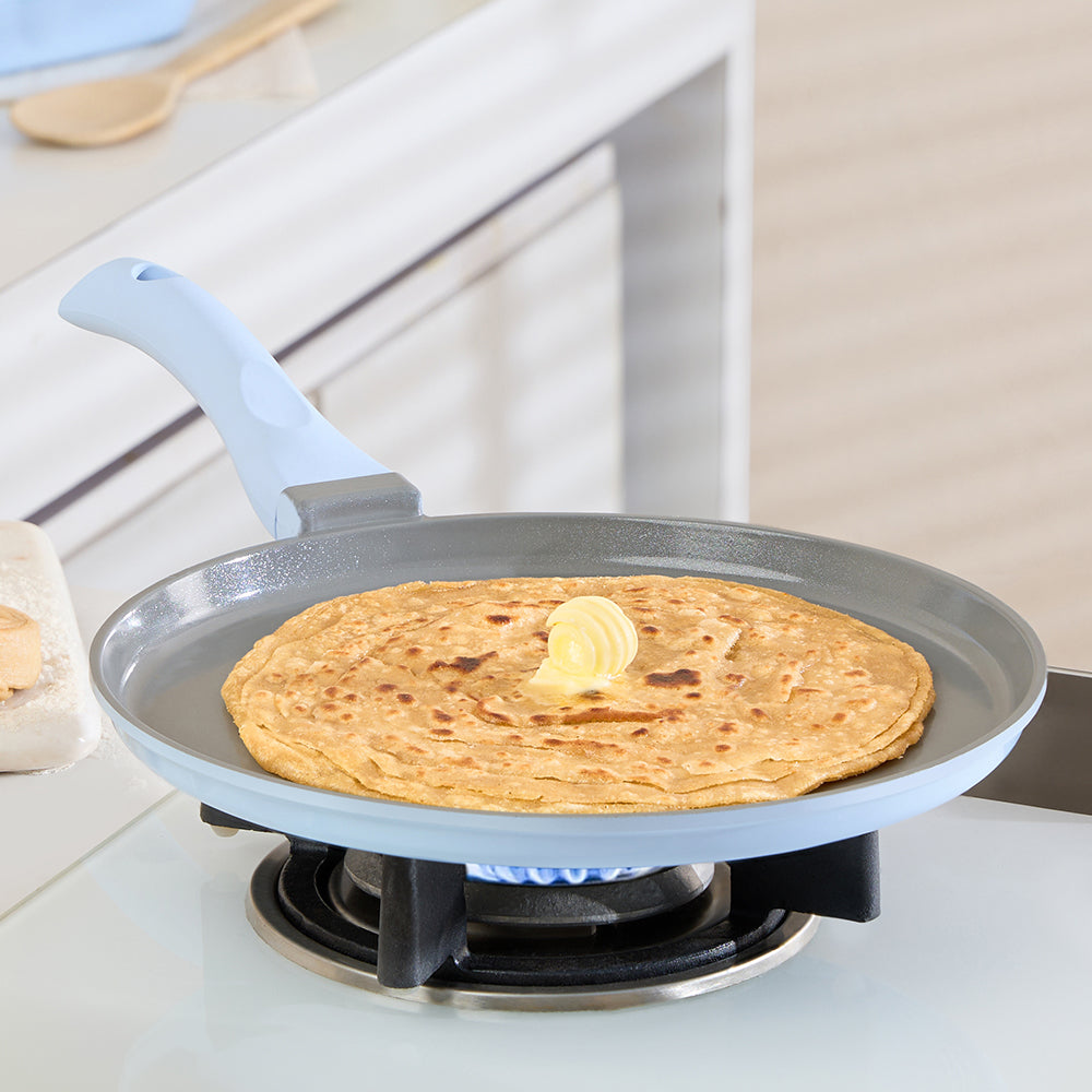 Borosil Vajra Ceramic Flat Tawa, 26 cm