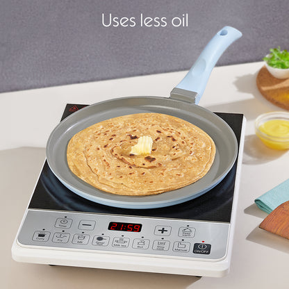 Borosil Vajra Ceramic Flat Tawa, 26 cm