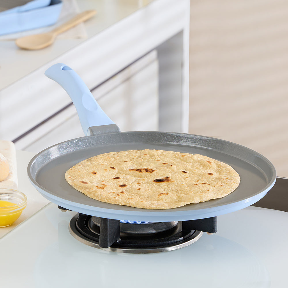 Borosil Vajra Ceramic Flat Tawa, 28 cm