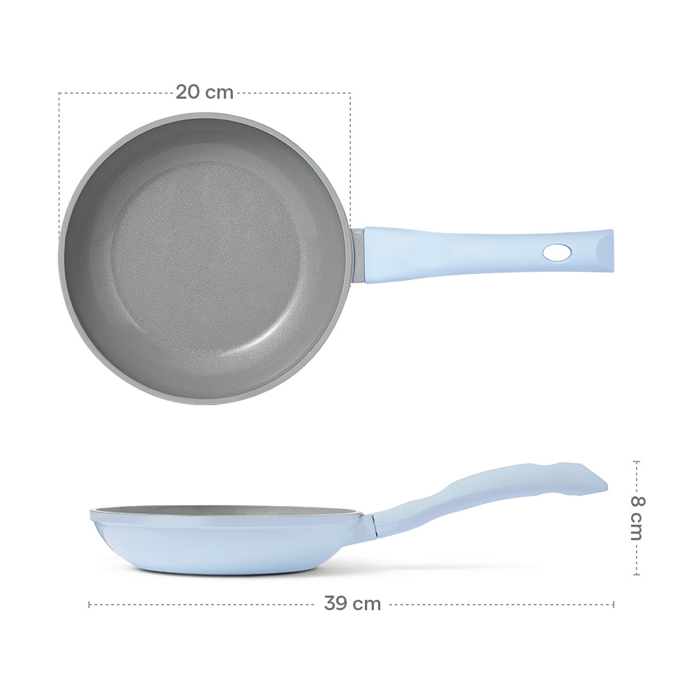 Borosil Vajra Ceramic Fry Pan, 20 cm - 900ml