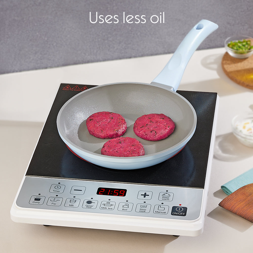 Borosil Vajra Ceramic Fry Pan, 20 cm - 900ml