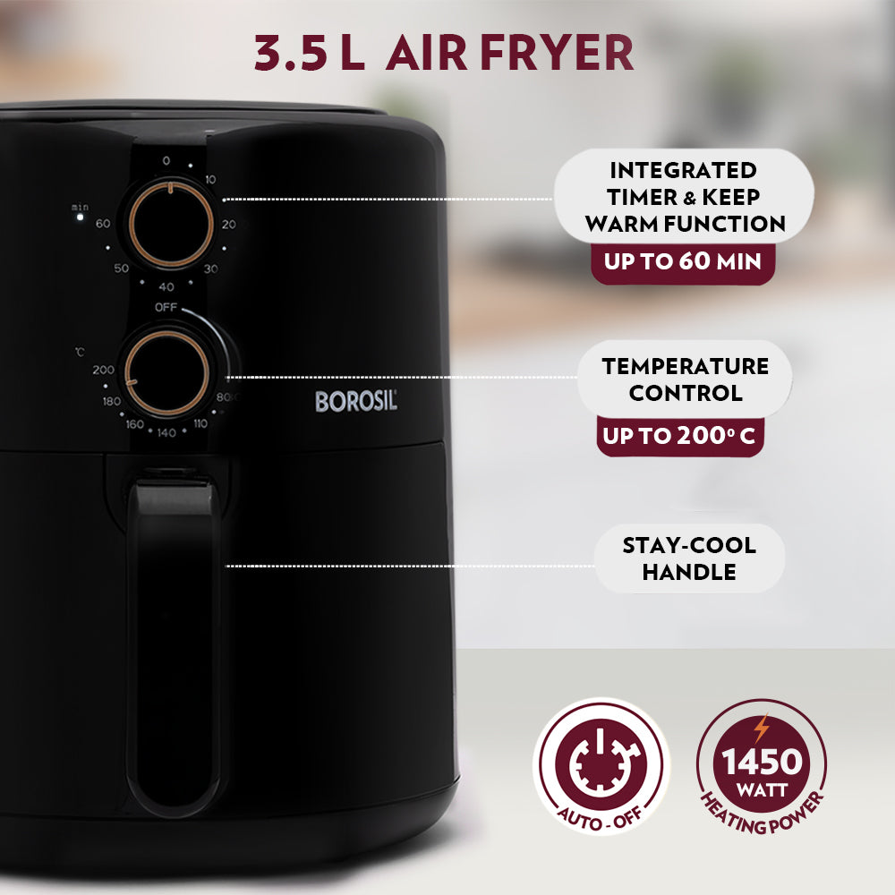 My Borosil Air Fryer Borosil Best Air Fryer, 3.5 L