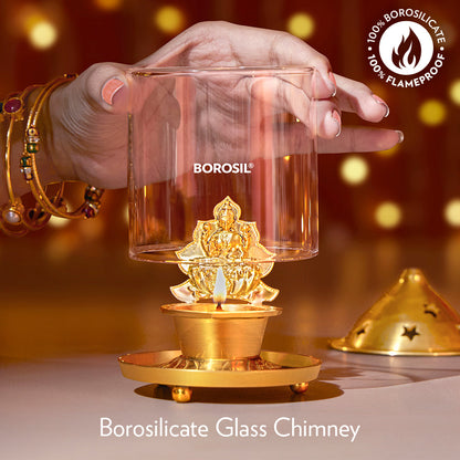 My Borosil Akhand Diya Medium Borosil DhanaLaxmi Diya