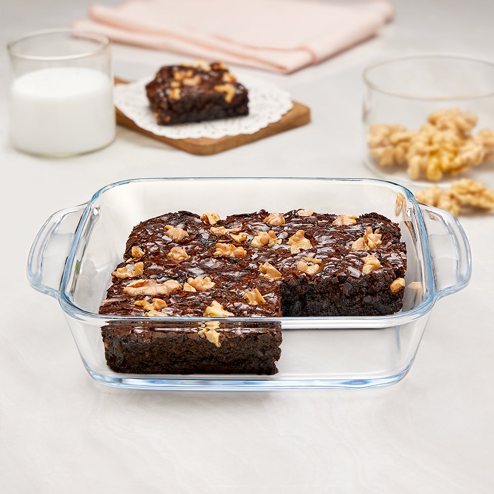 Borosil Square Baking Dish w handle, 340ml