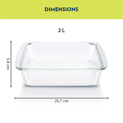 Square Baking Dish with handle, 340ml