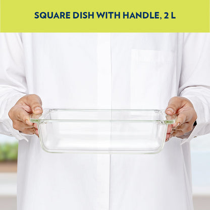 Square Baking Dish with handle, 340ml