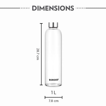 Crysto Narrow Mouth Clear Glass Bottle