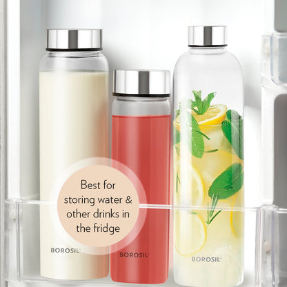 Crysto Narrow Mouth Clear Glass Bottle