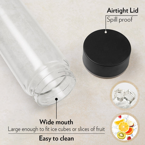 Buy Neo Borosilicate Glass Bottle - Black Lid 550 ml at Best Price ...