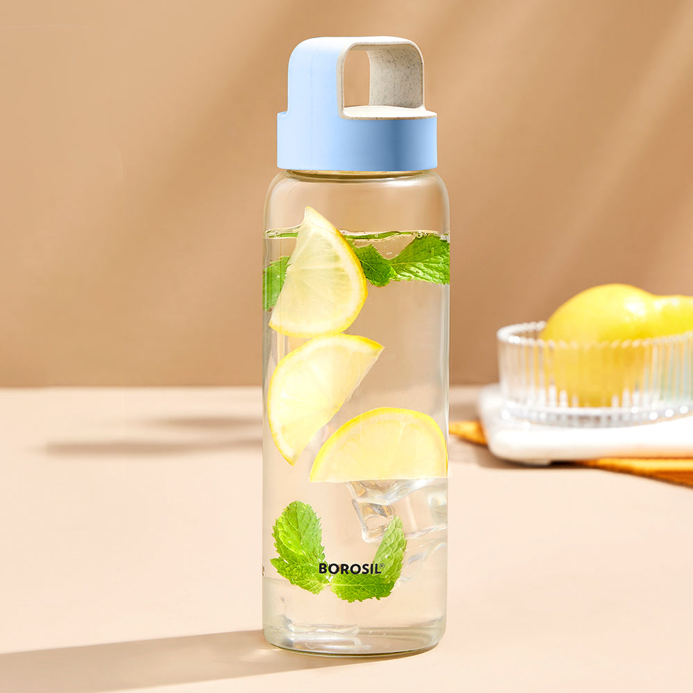 Personalised Crysto Wide Mouth Clear Glass Bottle