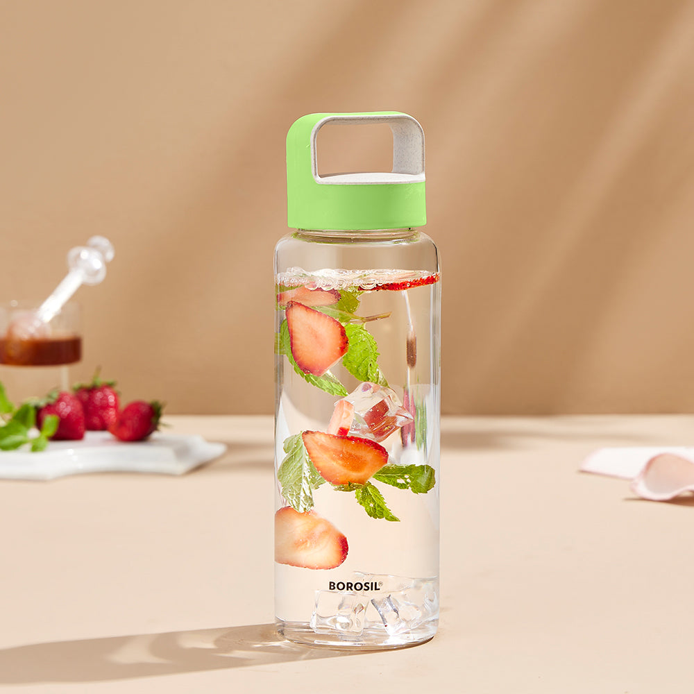Personalised Crysto Wide Mouth Clear Glass Bottle