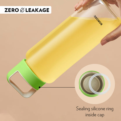 My Borosil Borosilicate Glass Bottles 750 ml Crysto Glass Bottle w Green Lid