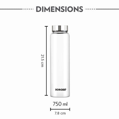 Personalised Crysto Wide Mouth Clear Glass Bottle