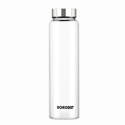 Personalised Crysto Wide Mouth Clear Glass Bottle