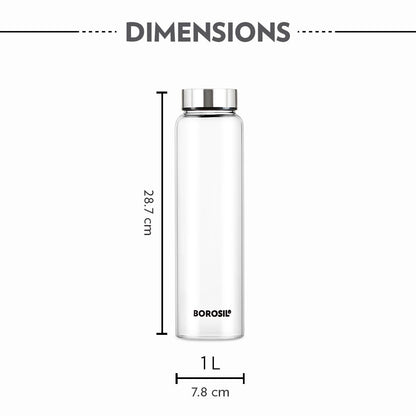Personalised Crysto Wide Mouth Clear Glass Bottle