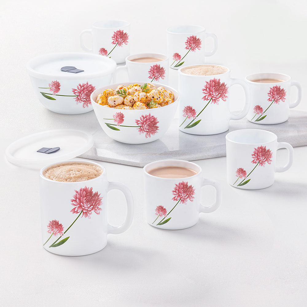 My Borosil Breakfast & Snack Sets 12 pc Set Belle Snack Set w Mugs