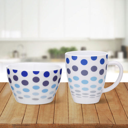 Larah Polka Blue Breakfast Set