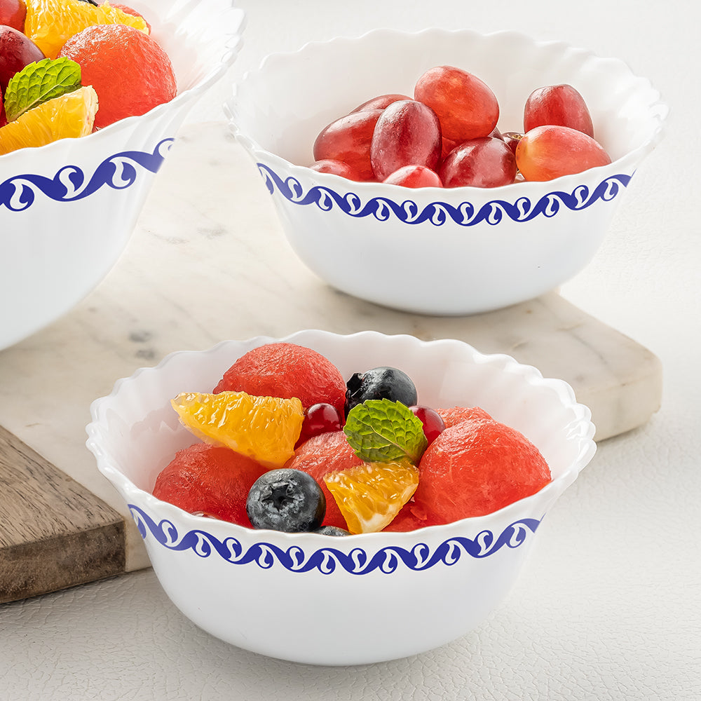 Larah by Borosil Jazzblue Pudding Set, 7 pc (Small)