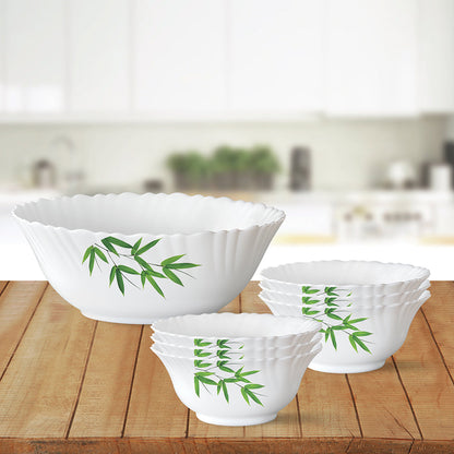 Larah by Borosil Bamboo Leaves Pudding Set, 5 pc (Mini)