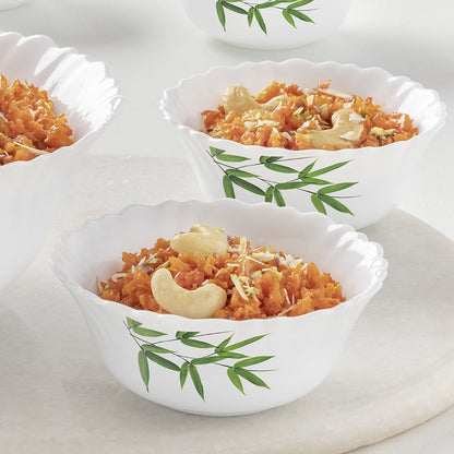 Larah by Borosil Bamboo Leaves Pudding Set, 7 pc (Small)