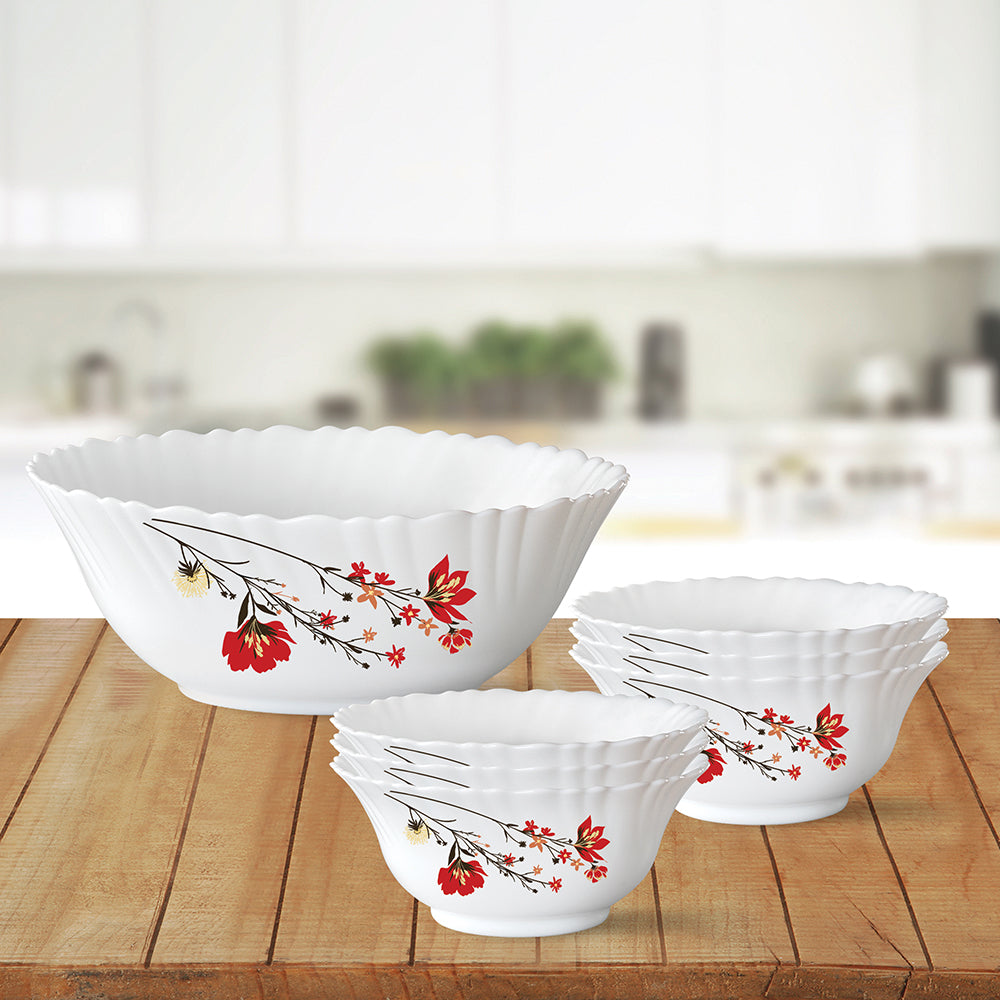 Larah Chrys Red Pudding Set, 7 pc (Small)