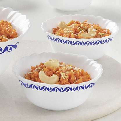 Larah by Borosil Jazzblue Pudding Set, 7 pc (Small)