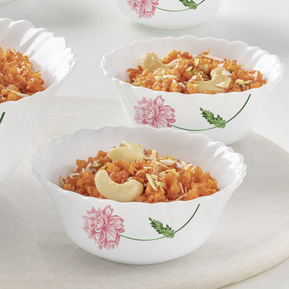 Larah by Borosil Red Mist Pudding Set, 7 pc (Small)