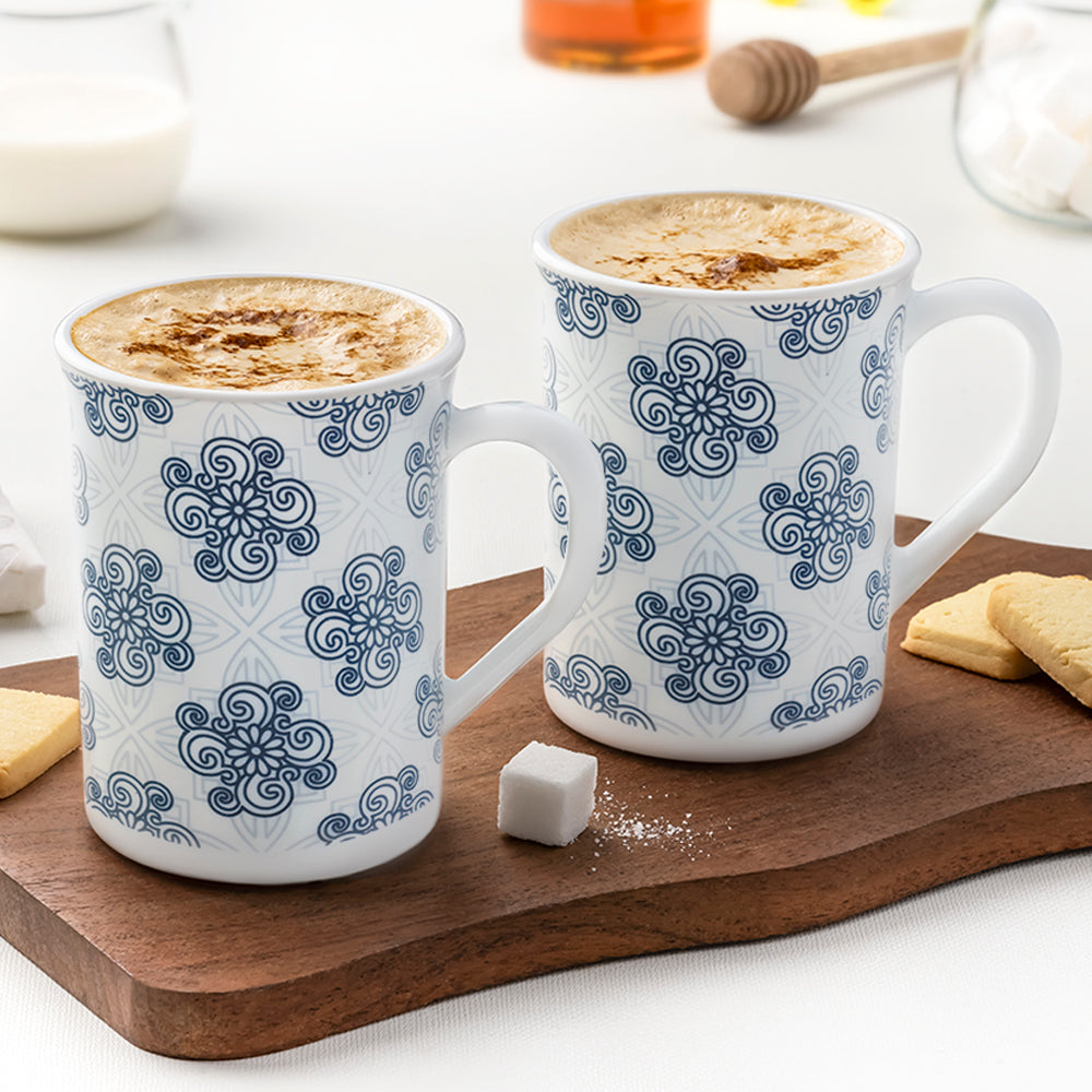 Larah by Borosil Kuba Grey Mug, 2 x 350ml