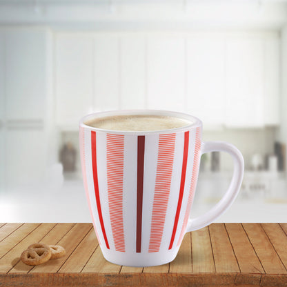 Larah Red Strip Mug Set