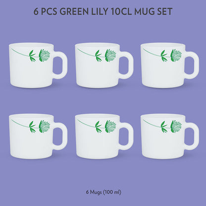 Larah Green Lily Mug Set