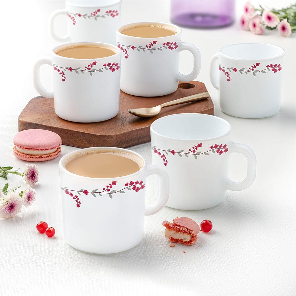 Larah by Borosil Verona Mug Set, 6 x 180ml
