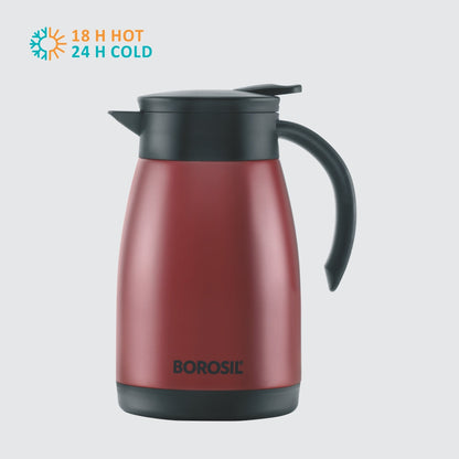 Borosil Insulated Tea Pot, Red
