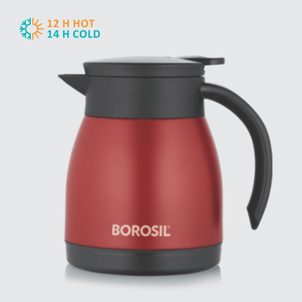 Borosil Insulated Tea Pot, Red, 500ml
