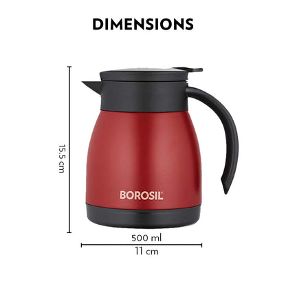 Double Wall Tea Pot, Red